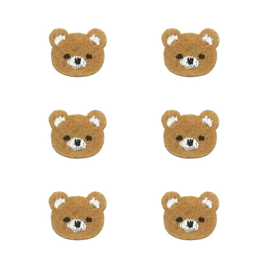 ワッペン キッズワッペンmini くま デコ 目印 入園入学｜手作り