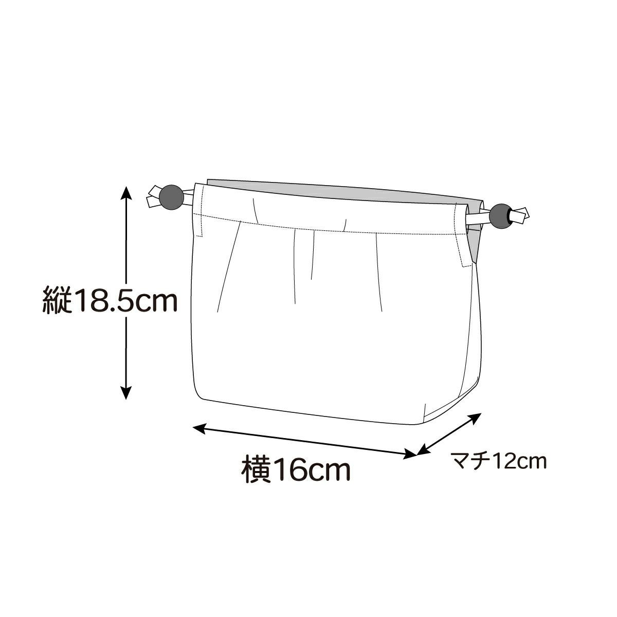 入園入学 kippis 2色使いのランチ巾着キット ケヴァット 【オーダー