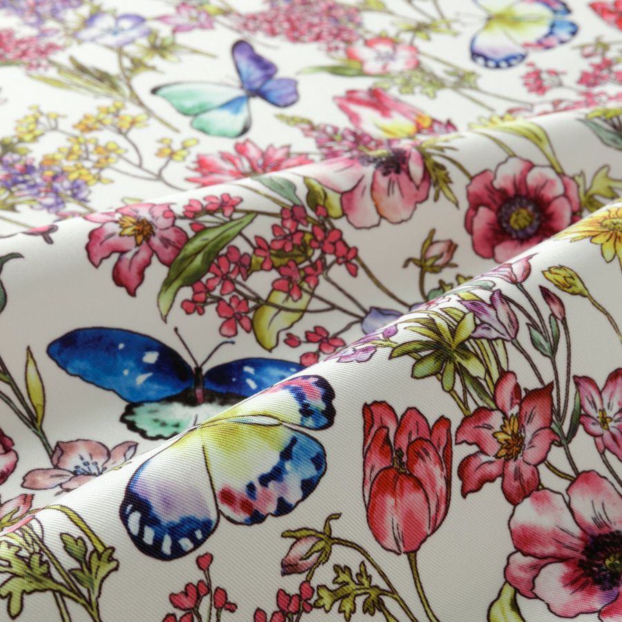 LOTバタフライ100ハンドメイド 365FABRIC ポリエステル生地Eternal Flowers バタフライ生地幅140cm