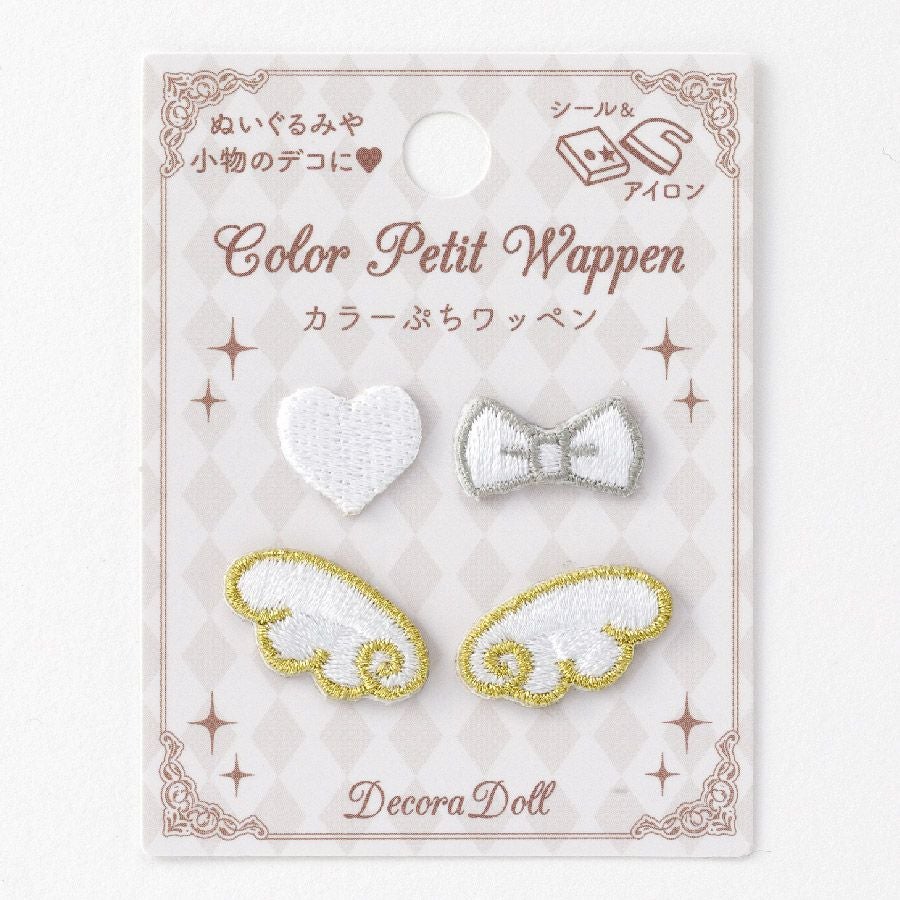 Decora Dollデコラドールカラーぷちワッペン ホワイト ドール服用