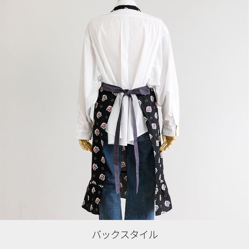 SOULEIADO キッチン雑貨 カシュクールエプロン プランタン ブラック 