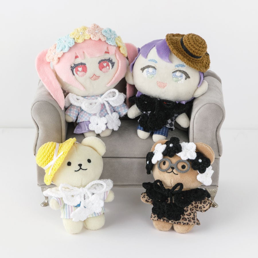 Decora Doll デコラドール手編み小物 フラワー付け襟/ブラック｜手作り